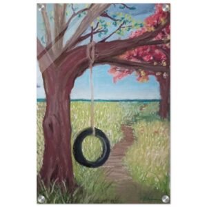 Autumn Tire Swing – Acrylic Wall Art of Soft Pastel Art | Imagical Marianne