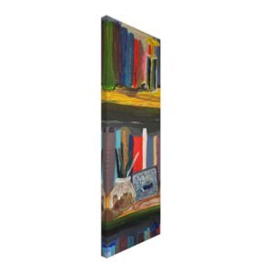 Bookshelf Still Life – Acrylic Painting Reproduction on Wrapped Canvas | Imagical Marianne