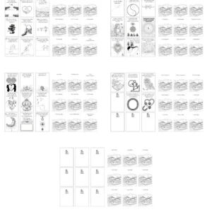 Imagical Affirmation Coloring Deck-Printable Edition-Black and White Version