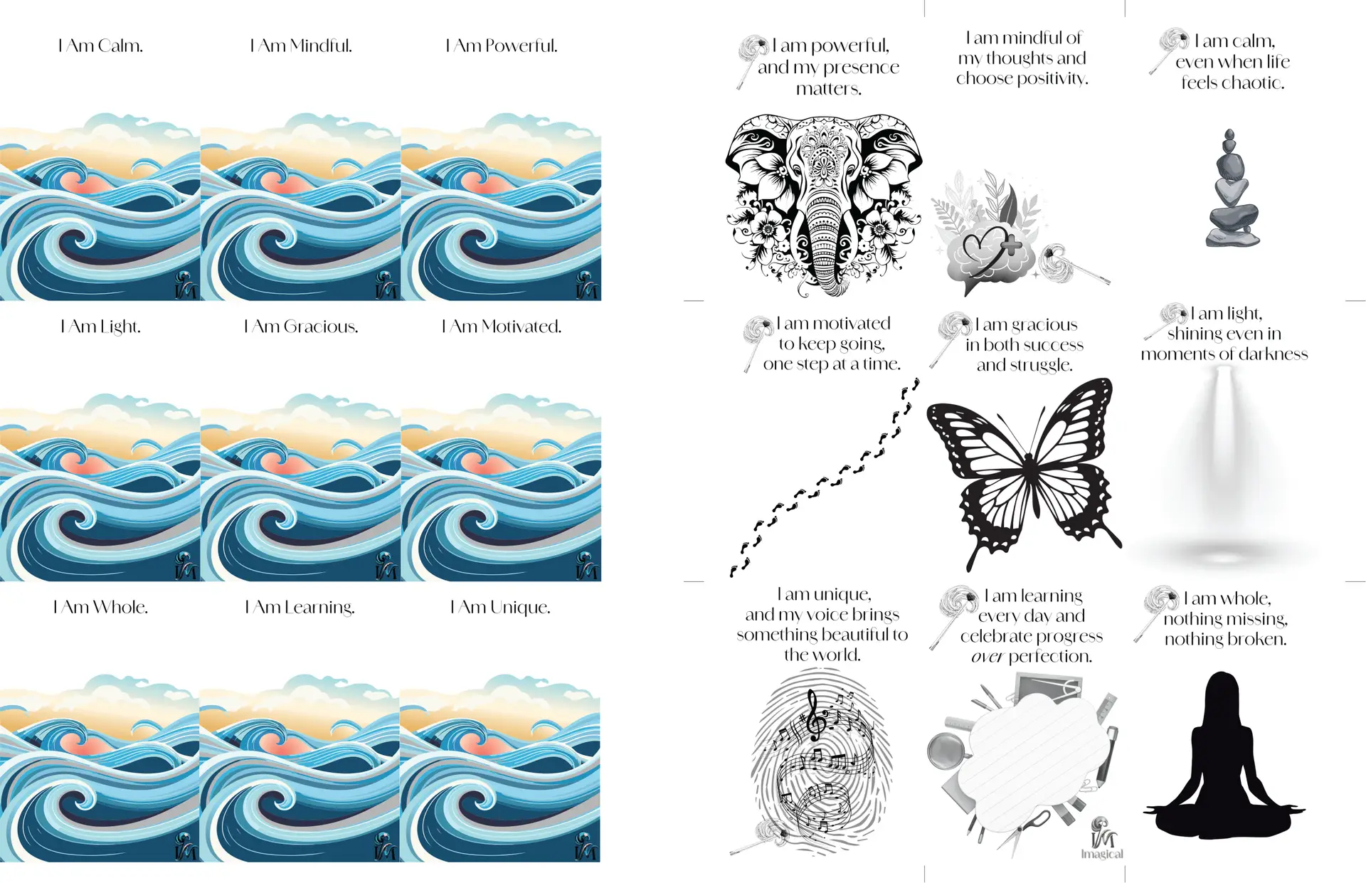Imagical Affirmation Coloring Deck – 63 Printable Cards for Reflection & Creativity - Image 8