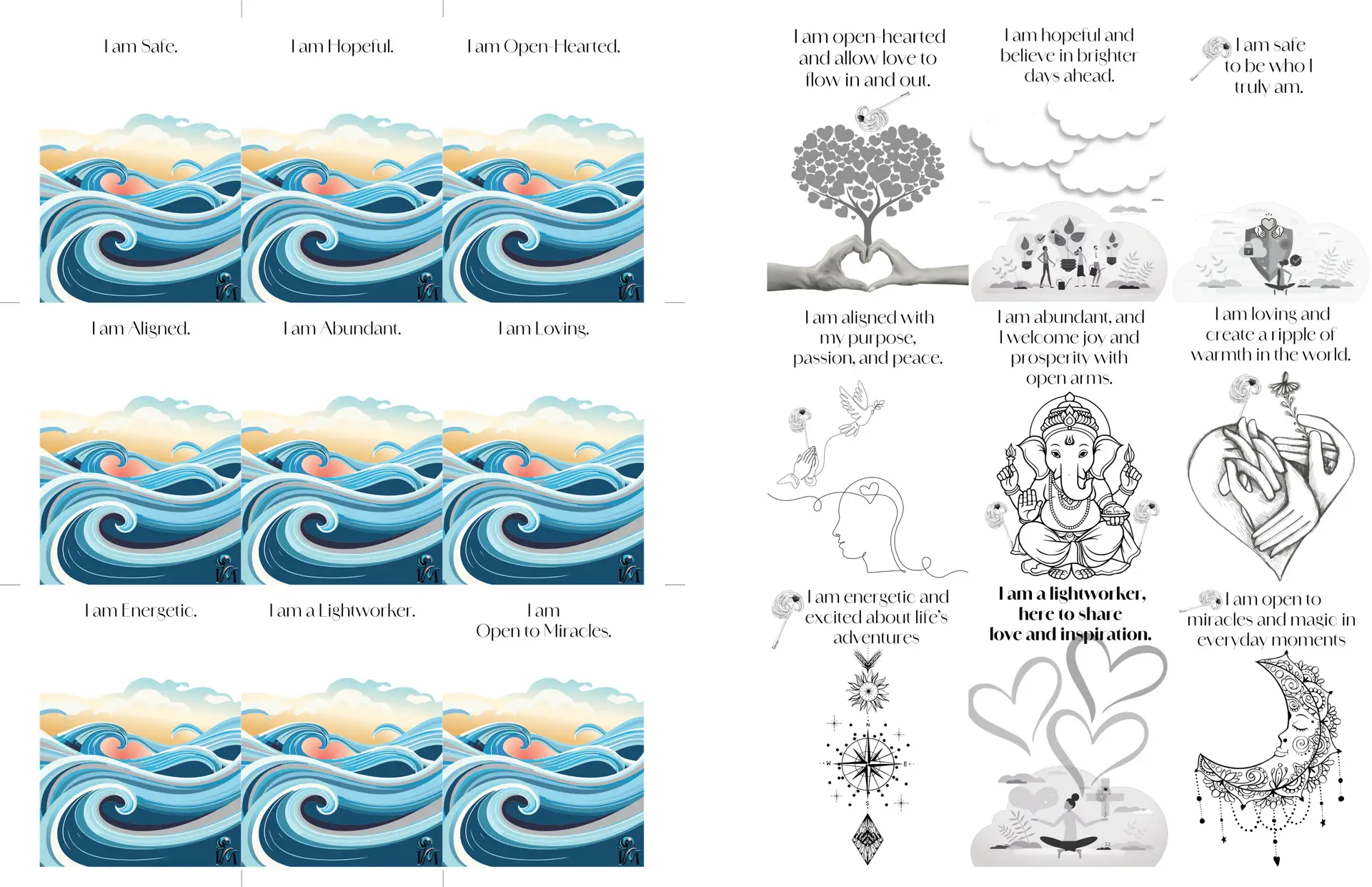 Imagical Affirmation Coloring Deck – 63 Printable Cards for Reflection & Creativity - Image 5