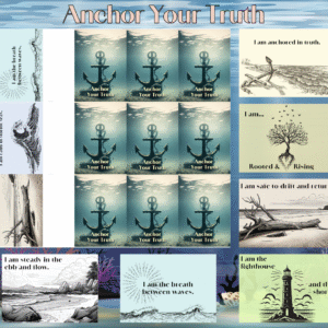 Anchor Mini Deck – 9 Printable Affirmation Cards for Grounding & Calm