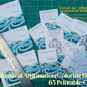 Imagical Affirmation Coloring Deck – 63 Printable Cards for Reflection & Creativity