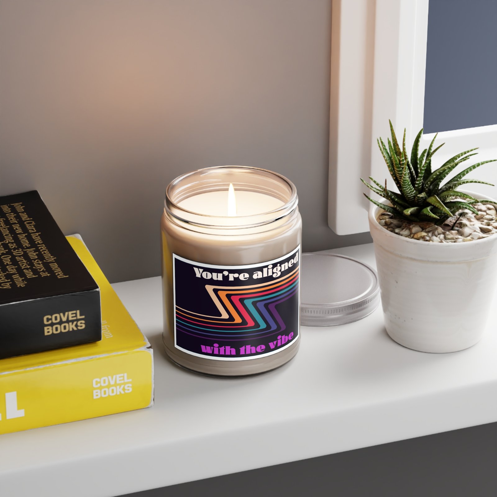 🔮 “You’re Aligned with the Vibe” — 9oz Retro Energy Soy Candle - Image 4