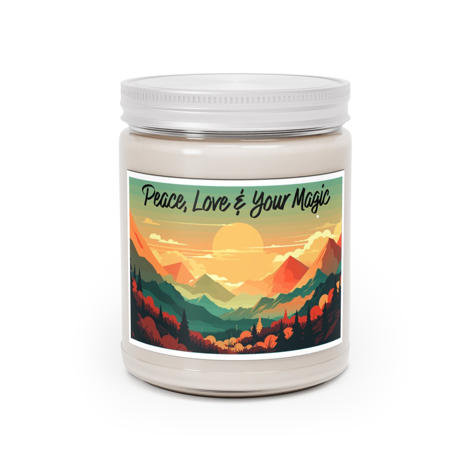 🌄 “Peace, Love & Your Magic” — 9oz Scenic Sunset Soy Candle - Image 27