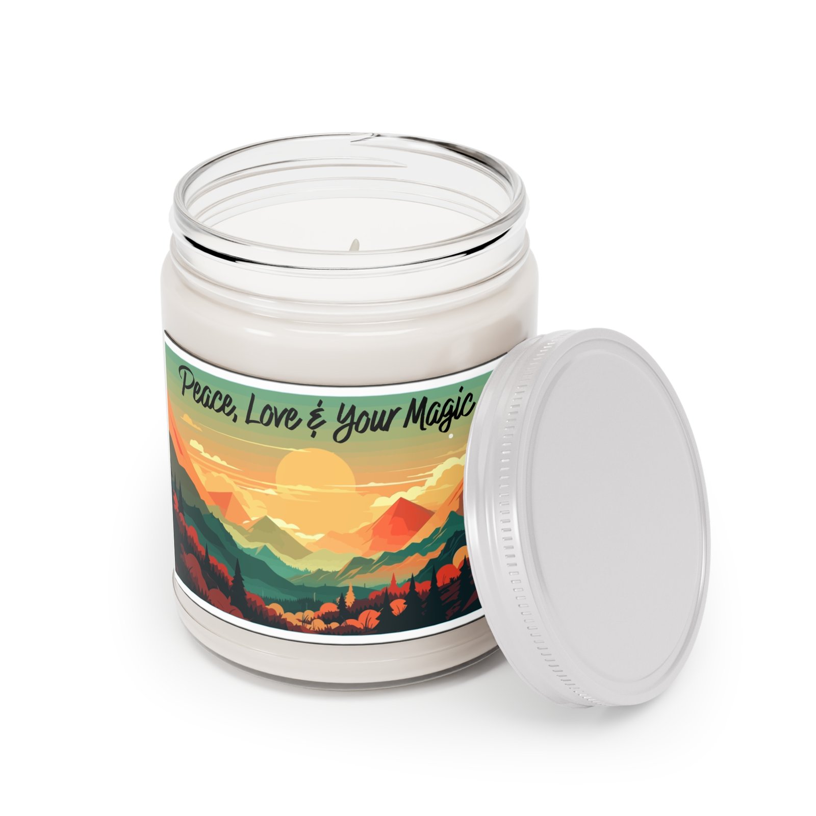 🌄 “Peace, Love & Your Magic” — 9oz Scenic Sunset Soy Candle - Image 28