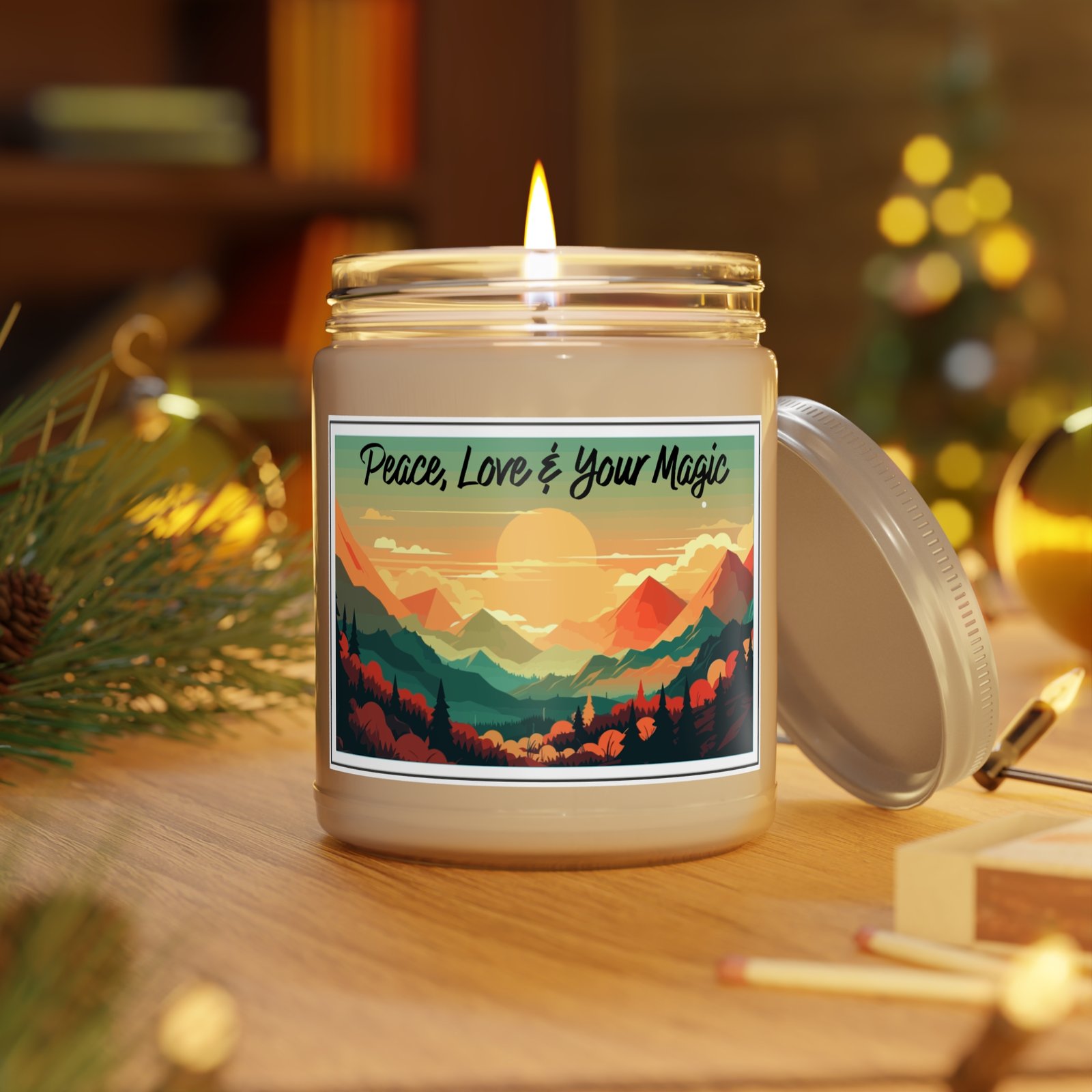 🌄 “Peace, Love & Your Magic” — 9oz Scenic Sunset Soy Candle - Image 20