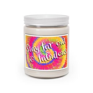 🌈 Stay Far Out & Fabulous Soy Candle — 9oz Tie-Dye Jar